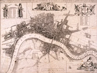 Lontoon kartta, c1680