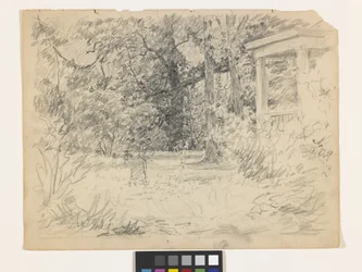 Study for Winifred At The Hermitage (lyijykynä luonnonvalkoiselle paperille)