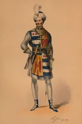 Vieras kuningatar Victorias Bal Costumén asussa 12. toukokuuta 1842 1843.