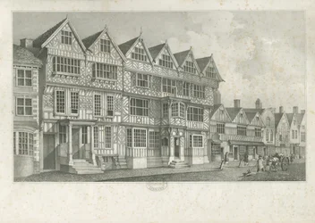 Stafford - Muinainen "High House": litografia ja [1800-luku] (painettu)