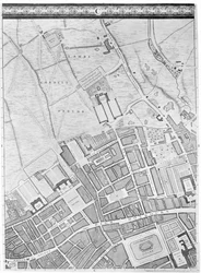 Bloomsburyn ja Holbornin kartta Lontoossa, 1746