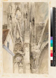 Sisäänkäynti Rouenin katedraalin eteläiseen poikkiristeykseen, 1854