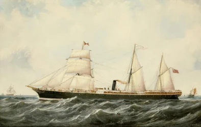 John Scott, Dampfschiff Arratoon Apcar / Gemälde, 1873