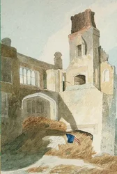 East Barsham Hall (kynä ja akvarelli paperille)