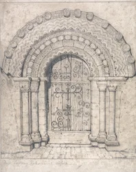 Halesin kirkon pohjoinen oviaukko, Norfolk