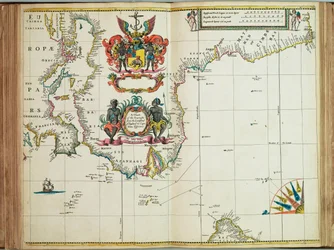 Merikartta Englannin Landsendistä Cape Bona Esperancaan.