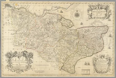 Kent, itse asiassa John Sellerin tutkima ja rajaama, n. 1680 (kaiverrus)