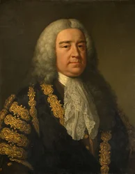 Muotokuva Rt. Hon. Henry Pelham 1694-1754.