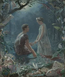 Hermia ja Lysander. Kesäyön unelma, 1870
