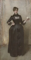 Nainen ja ruusu (Charlotte Louise Burckhardt), 1882