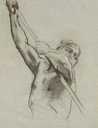 Miesten vartalo sauvan kanssa, 1890-1900.