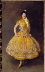 Espanjalaisen tanssijattaren Carmencitan muotokuva, John Singer Sargentin (1856-1925) maalaus, 1892. Mitat: 2,32 x 1,42 m. Pariisi, Musée d