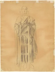 Study for the Dogma of the Redemption: Frieze of Angels [verso], 1895-1903.