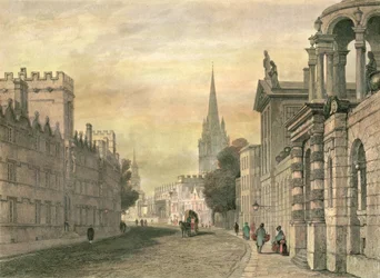 High Street, Oxford, kaiverrus G. Hollis, 1835