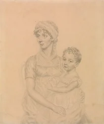 Lady Wigram pienen poikansa William Pitt Wigramin kanssa