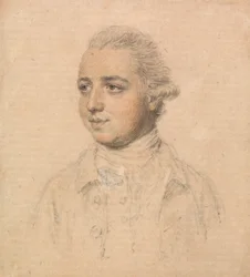 Retrato de um jovem tirado da vida, voltado para o finlandês esquerdo