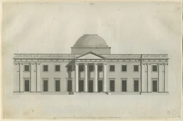 Chillington Hall: kynä- ja pesupiirustus, nd [1780-luku] (piirustus)