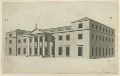 Chillington Hall: tussi- ja laveerauspiirros, päiväämätön [?1780-luku]