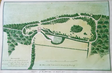Mökin tilanne Boarn Hillillä (väri litho)