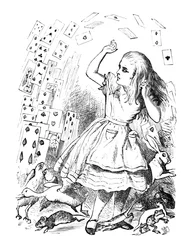 Korttipakkaus lentää Alicea, 1889