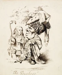 Herttuatar, n. 1865 (kynä ja ruskea muste)