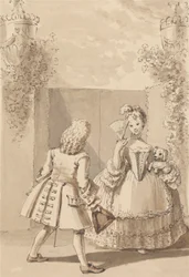 Hogarth julistaa rakkautensa neiti Thornhillille