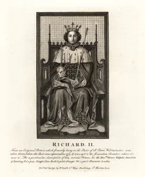 Englannin kuningas Richard II, alkuperäisestä kuvasta, joka roikkui Pyhän Pietarin Westminsterin kuorossa
