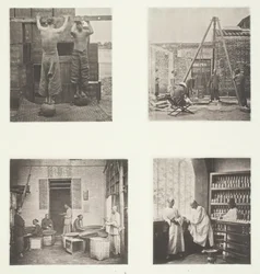 Pyörivä tuoksuva kapris ja ruutiteetä, punnitusteetä vientiin, teehuone..., c. 1868.