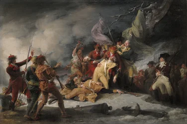 Kenraali Montgomeryn kuolema hyökkäyksessä Quebeciin, 31. joulukuuta 1775, 1786