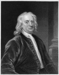 Sir Isaac Newtonin (1642-1727) muotokuva, kaivertanut Edward Scriven (1775-1841)