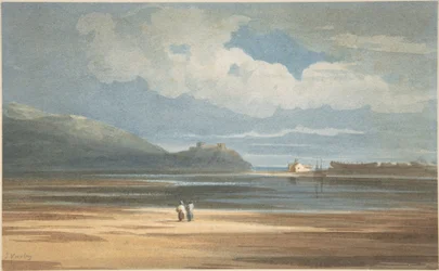 Harlechin linna Traeth Mawrin toisella puolella