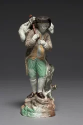 Kadonnut lammas, valmistaja Staffordshire Factory, n. 1770