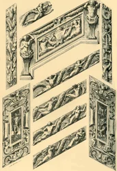 Portaiden sisustuksen yksityiskohdat, 1870-luku, 1881.