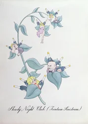 Shady Night Club (Jointum Sinistrum.) kuvitus John Weirin teoksesta "The Bogus Book of Botany"