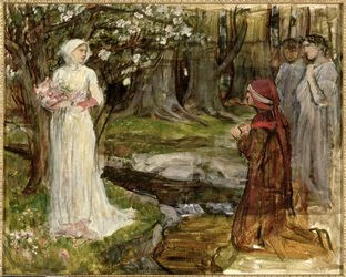 Dante ja Beatrice, n. 1916-1917 (öljy kankaalle)