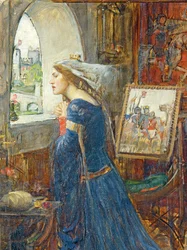 Fair Rosamund, noin 1916 (öljy kankaalle) (yksityiskohta kuvasta 239421)