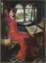 ”Olen puoliksi sairas varjoihin”, sanoi Shalottin neito, 1915