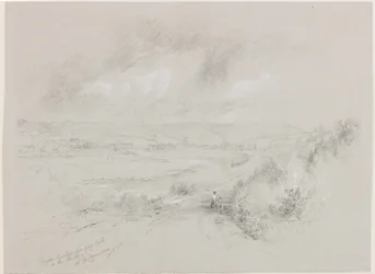 Haydon Bridge, Langley Castle in the Distance (bc ja kynä paperille)