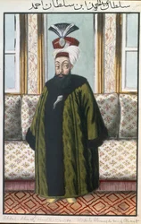Abdul Hamid I (1725–1789) sulttaani 1774–1789, teoksesta ”Sarja Turkin keisarien muotokuvia”