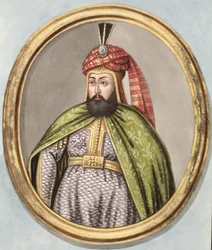 Amurath (Murad) IV (1612–1640) sulttaani 1623–1640, teoksesta ”Sarja Turkin keisarien muotokuvia”