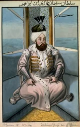 Solyman II (1642–1691) sulttaani 1687–1691, teoksesta ”Sarja Turkin keisarien muotokuvia”