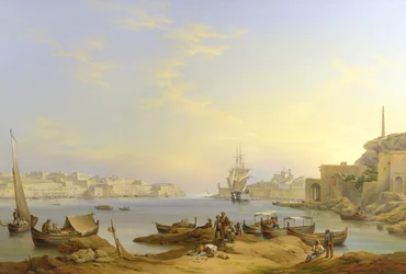Grand Harbour, Valletta, Malta, 1850
