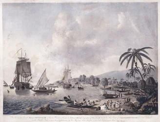 Näkymä Matavain lahdelle, Tahiti, 1787