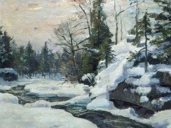 Rauhallinen talvinen puro