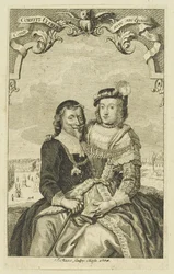 Kaksoismuotokuva Corfitz Ulfeldtistä ja hänen vaimostaan Leonora Christinasta, 1754.