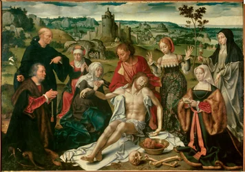 Kristuksen valituksen alttaritaulu. Joos Van Cleven hollantilainen maalaus (1485-1540)