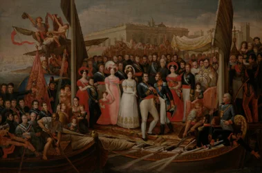 Ferdinand VII poistuu maihin Puerto de Santa Mariassa.