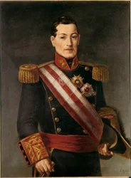 Ildefonso Diez de Rivera, Almodovarin kreivi (1777-1846), espanjalainen sotilas ja poliitikko, muotokuva. Jose Maria GALVAN Y CANDELAn (1837-1899) maalaus 1800-luku