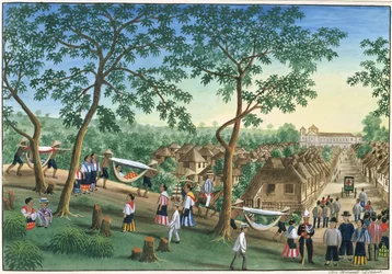 Retki Antipolo Fiestalle, elokuvasta "The Febus Album of Views In and Around Manila", n. 1845