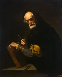 Filosofi kirjan, kompassin ja goniometrin kanssa, 1630